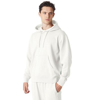 Future Planet Mens Globe Premium Pullover French Terry Soft Cotton Hoodie Sweatshirt Loose Fit White