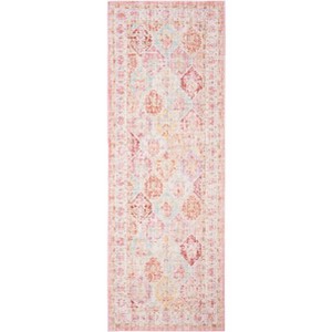 Windsor WDS337 Power Loomed Runner Rug - Pink/Multi - 3'x10' - Safavieh. - 1 of 3