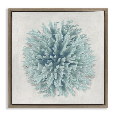 Stupell Industries Coral Ball Blue Sea Beach Design, 18" x 18"