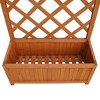 vidaXL Planter Brown Solid wood 27.6 x 11.8 x 53.1 in Planters - 4 of 4