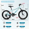 YONWAY 20" Children's Bicycle, Shock Absorbing Front Fork, 21 - Speed, V - brakes,Mountain Tire, Boys and Girls Kids Bike for Outdoor Adventure - 3 of 4