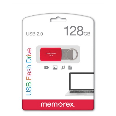 Memorex 128GB Flash Drive USB 2.0 - Red (32020012821)_2