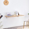 VYNXARIA Laundry Room Folding Table Wall Mounted Folding Table for Small Spaces,Fold Down Desk,45x22",Burly Wood - 2 of 4