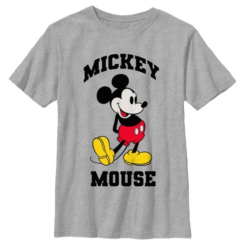 Boy's Mickey & Friends Retro Classic Pose T-shirt - Athletic Heather ...