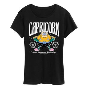 Women's - Spongebob Squarepants - Capricorn Mermaid Man Astrology Short Sleeve Graphic T-Shirt - 1 of 4