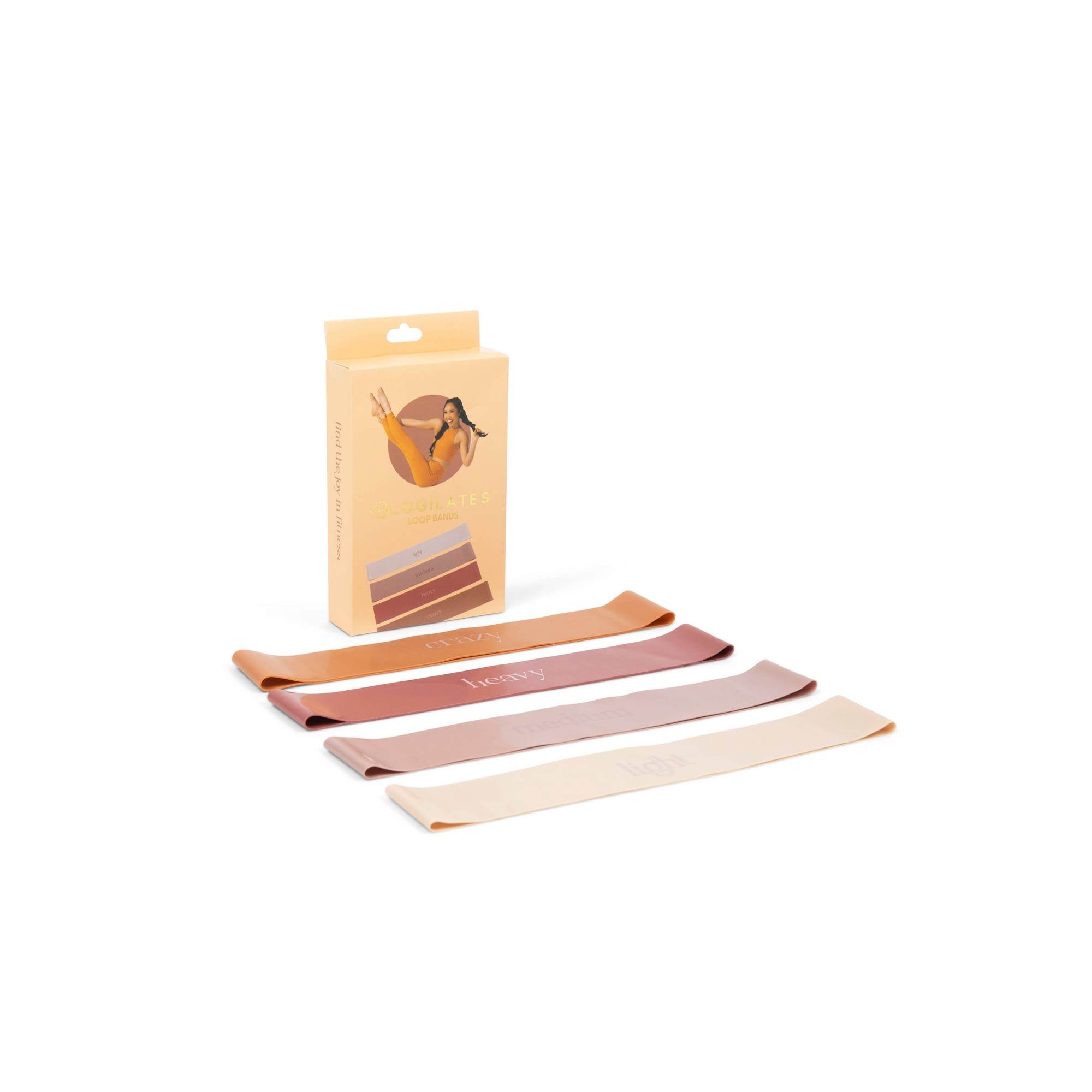 Blogilates Loop Bands - 4pk: Latex Resistance for Legs & Arms