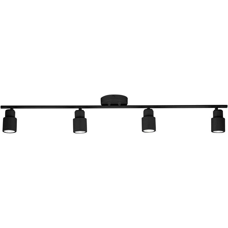 Pro Track Melson 4-Head LED Wall or Ceiling Track Light Fixture Kit Spot Light GU10 Dimmable Adjustable Black Modern Kitchen Bathroom Dining 40" Wide, 6 of 11