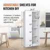 VEVOR Kitchen Pantry Cabinet, 60" Tall Food Pantry Storage Cabinet, 110LBS Freestanding Storage Cabinet Cupboard with 3 Shelves(2 Adjustable) - 4 of 4