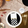 Posh Setting White, Black & Gold Disposable Plastic Party Bundle – Organic (30 Settings) - 2 of 2