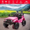 Children's stroller, Toyota licensed truck design, with remote control, 3 speed settings, 66 lbs weight capacity, a perfect holiday gift for kids. - 4 of 4