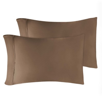 Premium Cotton 400 Thread Count Solid Pillowcase Set of 2 by Blue Nile Mills
