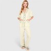 Anna-Kaci Lounge Women's Short Sleeve Button-Up Pajama Set with Contrast Piping and Front Pockets - 2 of 4