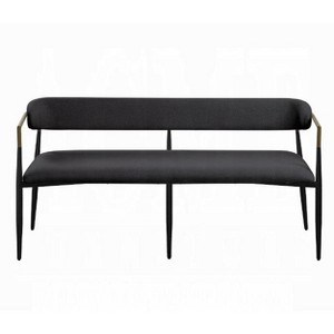 TiramisuBest Modern Lift Top Storage Bench with Pull-out Bed 1pc Dark Blue Velvet Tufted Solid Wood Furniture--Dark Blue - 1 of 4