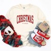 Simply Sage Market Women's Christmas Vibes Varsity Long Sleeve Garment Dyed Tee - 3 of 4