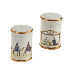 Split P Away In a Manger Salt & Pepper Set of 2 - 1 of 3