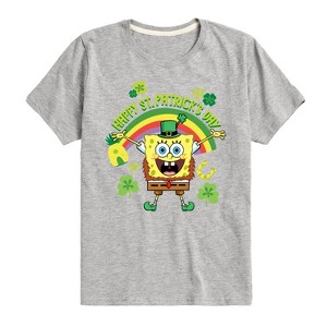 Boys' - SpongeBob Squarepants - Happy St Patricks Day Short Sleeve Graphic T-Shirt - 1 of 4