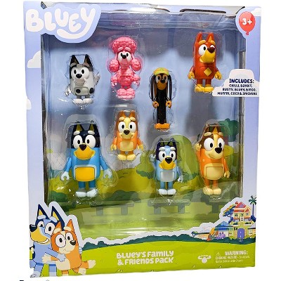 Moose Toys Bluey 2.5 Inch Family & Friends Action Figure 8 Pack : Target