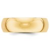 Black Bow Jewelry 7mm to 12mm 10K Yellow Gold Half Round Standard Fit Band - 2 of 4