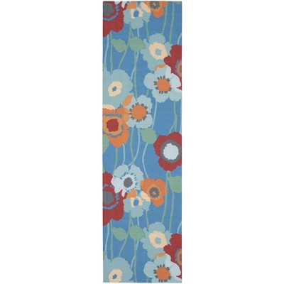 Waverly Sun & Shade "Pic-A-Poppy" Bluebell Indoor/Outdoor Area Rug by Nourison