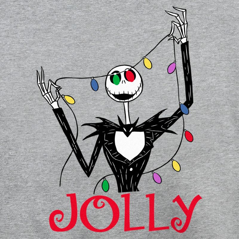 Men's The Nightmare Before Christmas Jack Jolly Christmas Lights Sweatshirt, 2 of 5