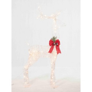 Everstar 50'' UL GRAPEVINE LOOK STANDING BUCK SCULPTURE , White - 1 of 4