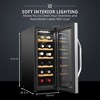 Ivation 12 Bottle Thermoelectric Wine Cooler, Quiet Freestanding Wine Fridge, Stainless Steel - 3 of 4