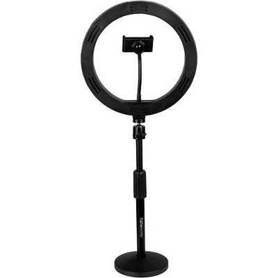 Gator 10" LED Desktop Ring Light with Phone Holder and Weighted Base