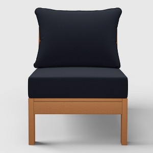 WestinTrends  Avalon Outdoor HDPE Deep Seating Modular Armless Patio Chair with Patio Cushions - 1 of 4