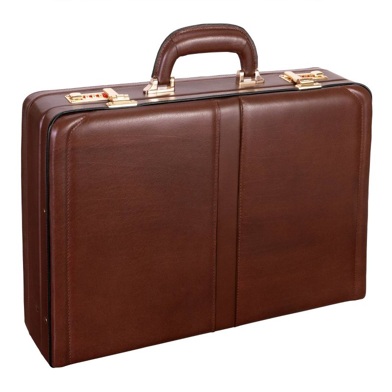 McKlein Harper Leather Expandable Attache Briefcase, 4 of 14