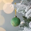 Whisen D3.9" Christmas Ball Ornaments, Glass Decorative Hanging Ball Christmas Tree Ornaments, Set of 6 - 4 of 4