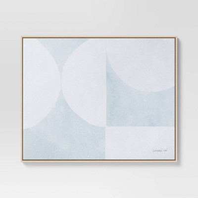 30" x 24" Shapes Framed Wall Canvas Blue - Threshold™