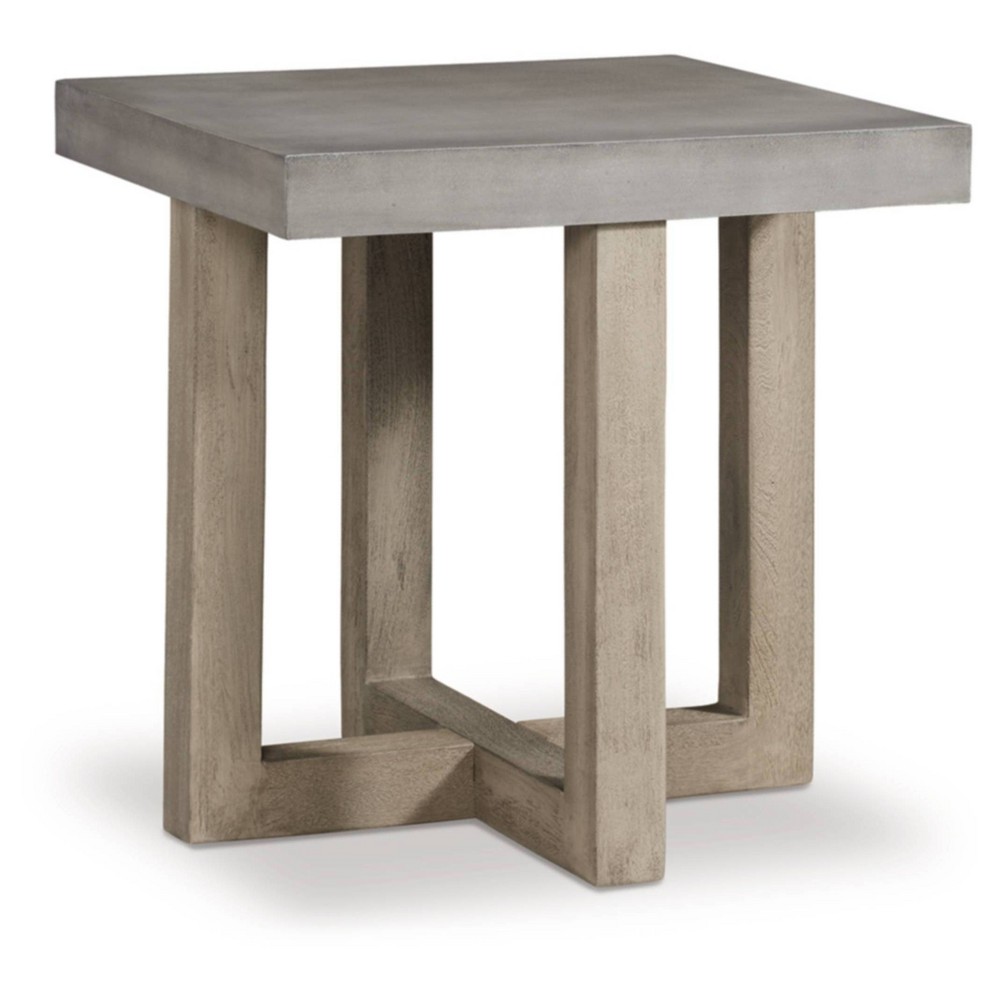 Photos - Dining Table Ashley Lockthorne End Table Black/Gray - Signature Design by 