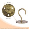 Unique Bargains Iron Wall Mounted Round Plate Ceiling Hooks and Hangers 2 Pcs - 3 of 3