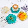 JDICTION 4 PCS Floral Resin Molds - DIY Epoxy Resin Coaster Kit for Candle Holders & Holiday Gifts - 3 of 4