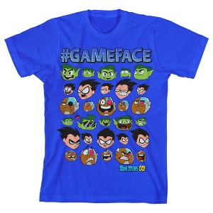 Teen Titans Go #GameFace Youth Royal Blue Graphic Tee - 1 of 2