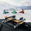 VEVOR Ski and Snowboard Roof Rack, 31.7-Inch Universal Ski Rack ,Carry up to 6 Pairs of Skis or 4 Snowboards,with Lock & Rubber Padding,Black&Silver - 2 of 4