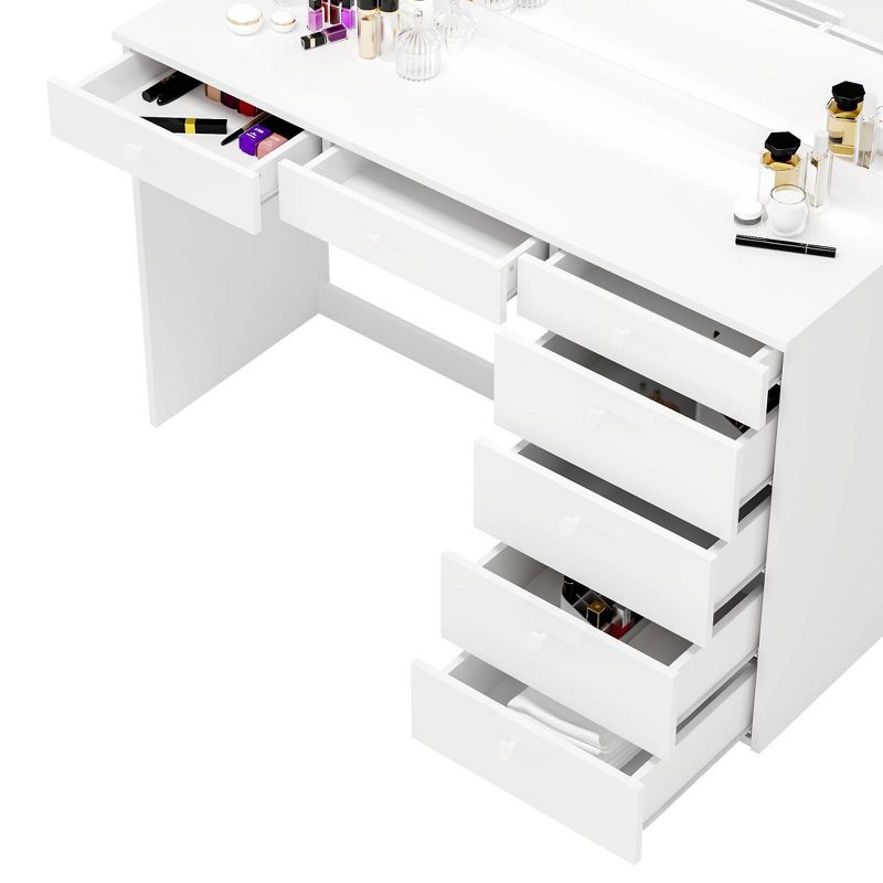 Thetis Lighted Makeup Vanity White - Boahaus, 5 of 6