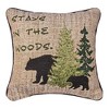 Square Accent Pillow WHAT HAPPENS IN THE WOOD – Cotton Blend by Manual Woodworkers and Weavers - 3 of 3