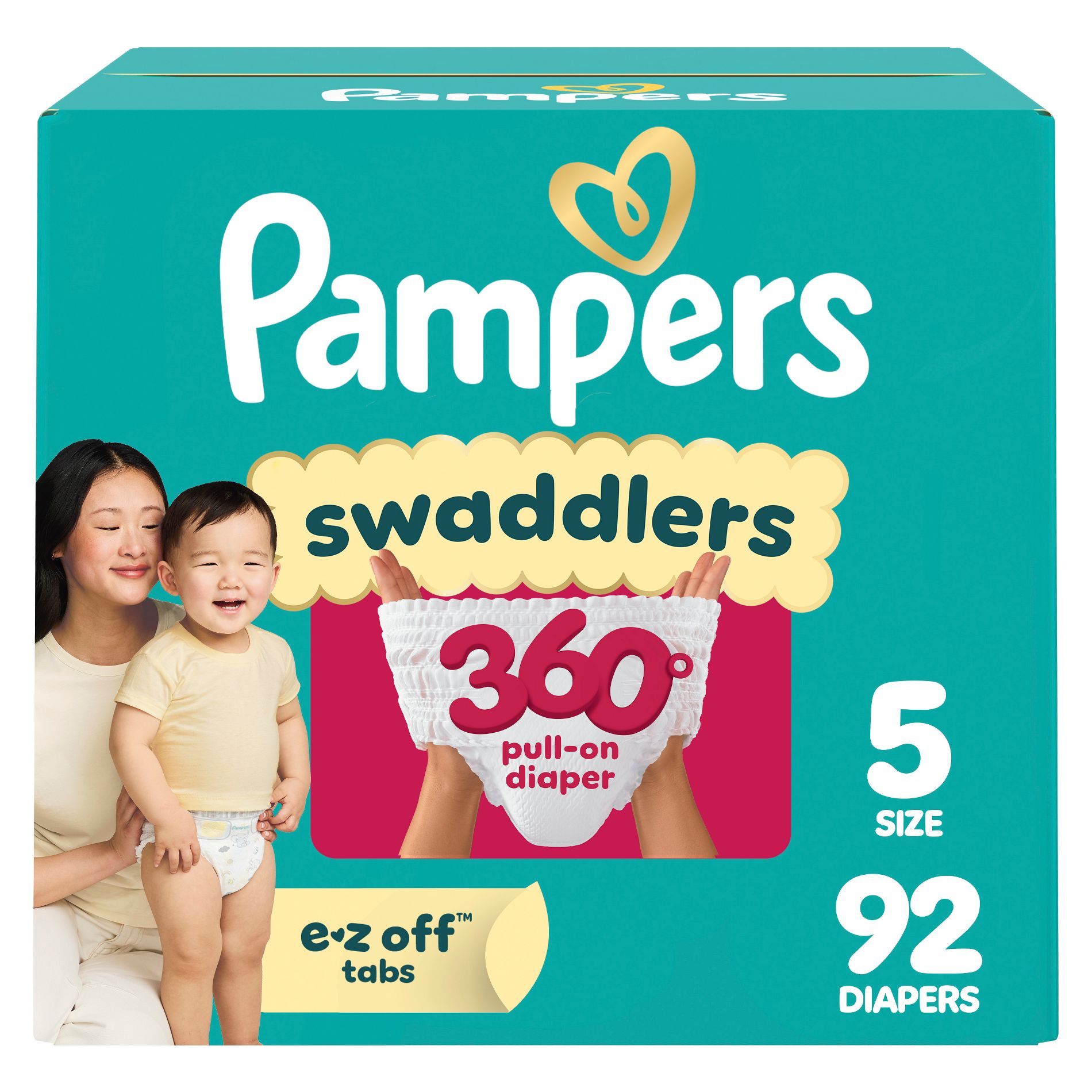 Pampers Swaddler 360 Disposable Baby Diapers - Size 5 - 92ct