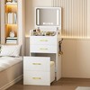 Fredees 3-in-1 Vanity Desk with Flip Top Mirror and Lights. - 3 of 4