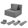 GustoWave 24''H Folding Sofa Mattress, Convertible Sofa Bed , Foldable Memory Foam Sleeper Chair, Floor Couch Guest Bed with Pillow - 3 of 4