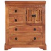 vidaXL Sideboard 24.4 inches x11.8 inches x29.5 inches  Solid Acacia Wood - 3 of 4