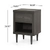 NicBex Modern Wooden Nightstand Bedside Table with Drawer and Bottom Open Shelf for Bedroom and Living Room - 2 of 4