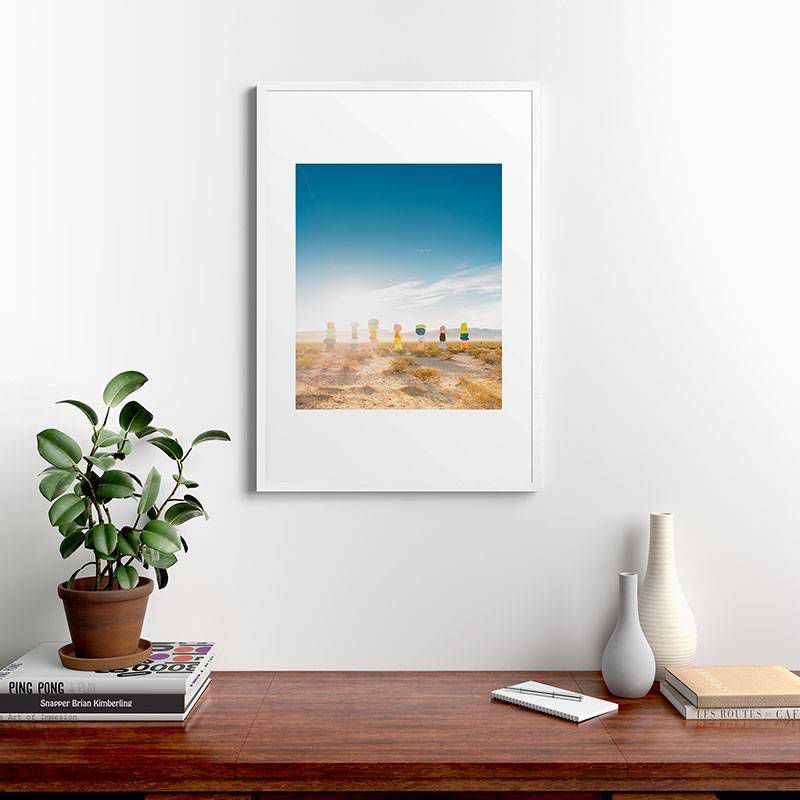 Bethany Young Photography Seven Magic Mountains Sunrise Framed Wall Art - Deny Designs, 3 of 4
