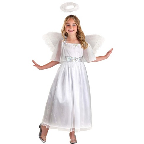 Halloweencostumes.com Small Girl Girl's Shimmering Angel Costume, White ...