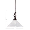 Toltec Lighting Elegante 1 - Light Pendant in  Dark Granite with 12" Gold Ice Shade - 2 of 2