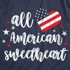 Womens Funny T Shirts All American Sweetheart Sarcastic Fourth Of July Graphic Novelty Tee For Ladies - Crazy Dog Women's T Shirt For Fourth Of XXL - 2 of 4