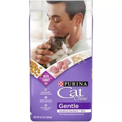 Purina Cat Chow Gentle Sensitive Stomach and Skin Turkey Flavor Dry Cat Food Bag - 6.3 lbs