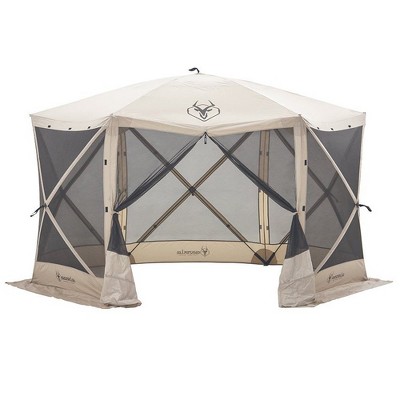 Gazelle 21500 G6 8 Person 6 Sided Portable Camping Canopy Gazebo Screen Tent