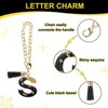 Unique Bargains Resin Lightweight Decorative Tassel Keychain Handle Charm Black with Gold Foil 1 Pc - 3 of 4
